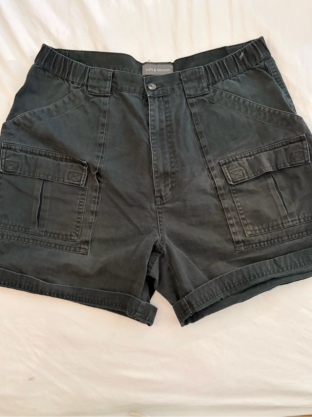 croft & barrow Black Cargo Pocket Shorts